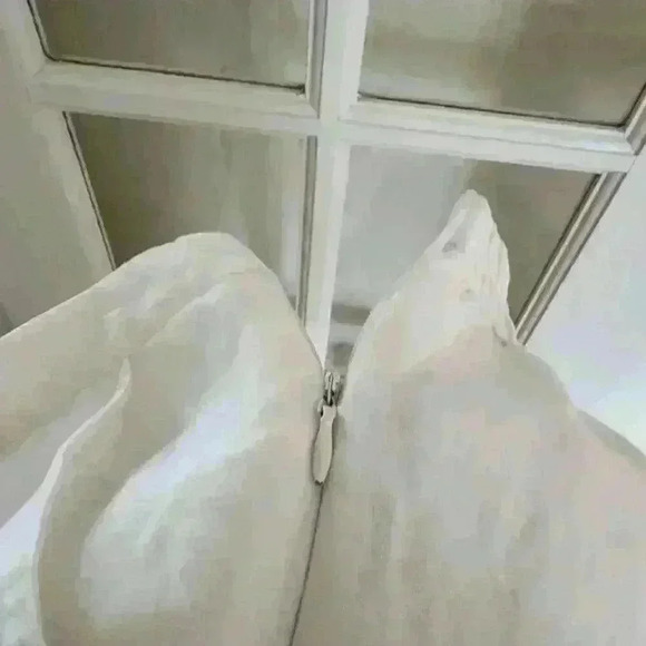 Valerie Stevens White Linen Blend Wide Leg Casual Comfy Cozy Crop Pants Medium - Picture 6 of 8